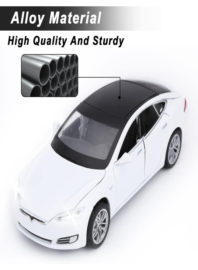 SASBSC Toy Cars Model S Die Cast Metal Model Cars with Door Open Light and Sound Pull Back Car Toys for Boys and Girls 3-12 Years Old - Image 5